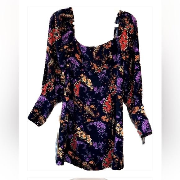 Forever 21 Floral Square-neck Dress. Like new.  Was only worn once.  Siz… - Picture 1 of 7